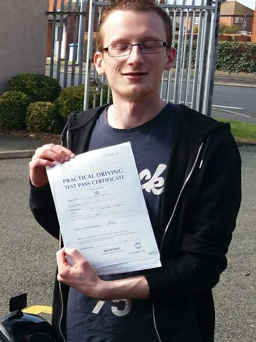 Well done to Will Davis on passing your driving test 1st time today at Rhyl. No more walking to work at 5am for you.